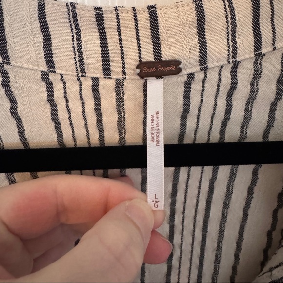 Free People Gray & White Rhythm Of The Night Striped Tunic - Picture 10 of 12